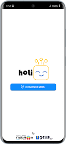 Pantalla de la aplicación holi