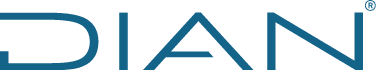 Logotipo oficial de la DIAN Colombia
